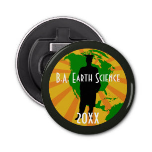 Earth Science Graduate Badge (Male) Bottle Opener