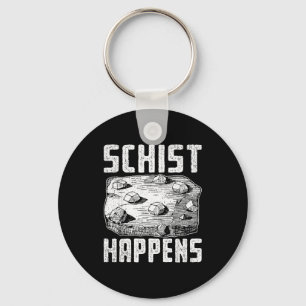 Earth science humor art for geology students key ring
