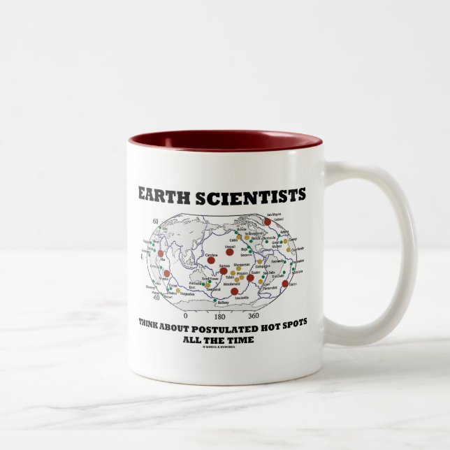 Earth Scientists Think About Postulated Hot Spots Two-Tone Coffee Mug (Right)