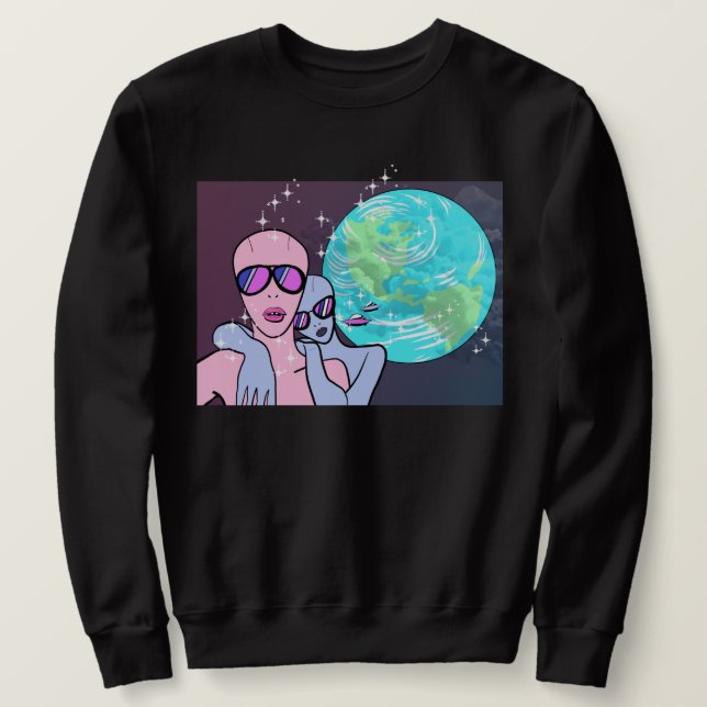 Earth Selfie Sweatshirt (Design Front)