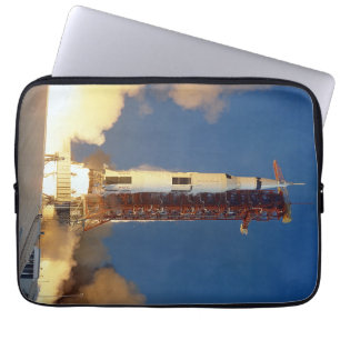 Earth Shakes as Saturn V Blazes Skyward to Moon Laptop Sleeve