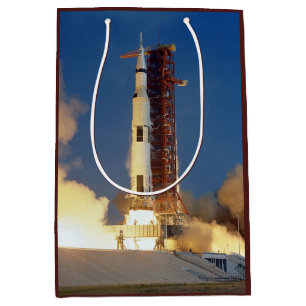 Earth Shakes as Saturn V Blazes Skyward to Moon Medium Gift Bag