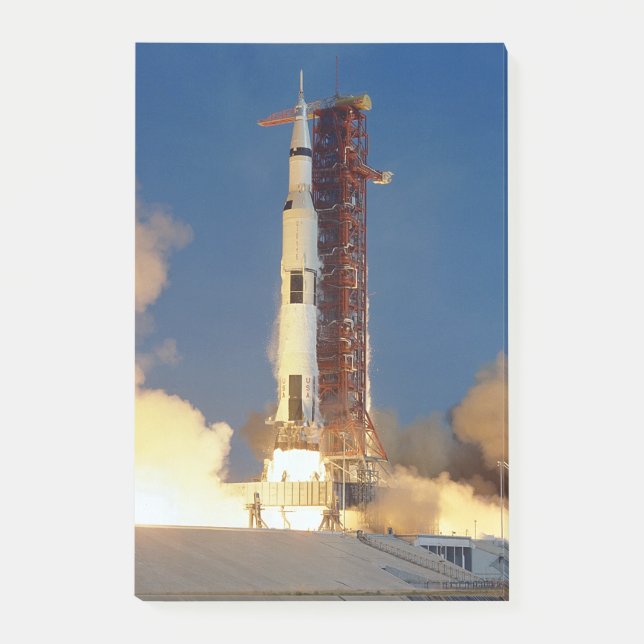 Earth Shakes as Saturn V Blazes Skyward to Moon Post-it Notes (Front)