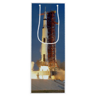 Earth Shakes as Saturn V Blazes Skyward to Moon Wine Gift Bag