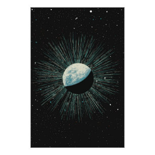 Earth Shine Photo Print