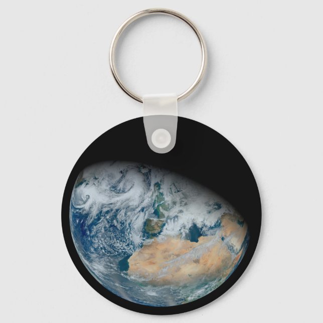 Earth Showing North Africa And Southwestern Europe Key Ring (Front)