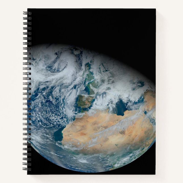 Earth Showing North Africa And Southwestern Europe Notebook (Front)