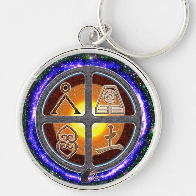 Earth Signs Key Ring (Front)