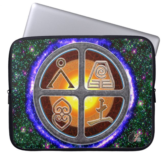 Earth Signs Laptop Sleeve (Front)