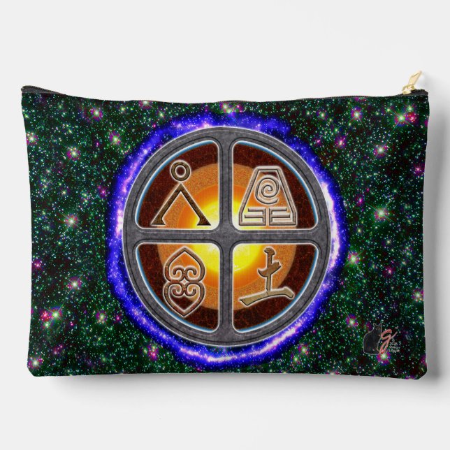 Earth Signs Large Accessory Pouch (Back)