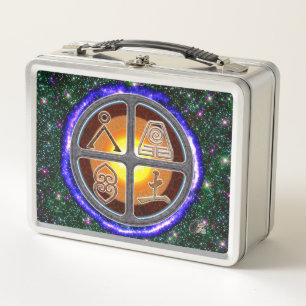 Earth Signs Metal Lunch Box