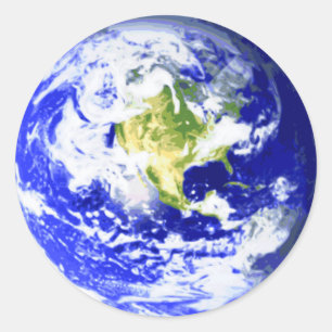 Earth Solar System Classic Round Sticker