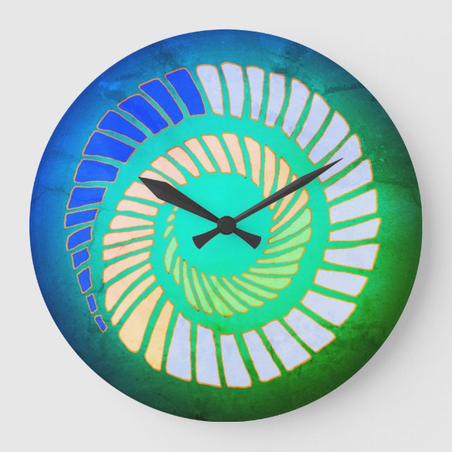 Earth Spiral Wall Clock (Front)