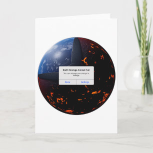 Earth Storage Almost Full T Shirt Card