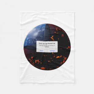 Earth Storage Almost Full T Shirt  Fleece Blanket