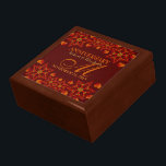 Earth Summer Love Wedding Anniversary Gift Box<br><div class="desc">Custom design monogram wooden gift boxes with lids : Unique and Stylish fractal art lace in coral pinks and touches of gold lace like design - Exquisite and elegant custom Wedding, Anniversary or engagement present. Personalise with names, anniversary date and monogram or numbers - made into a wonderful wooden gift...</div>