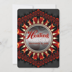 Earth Sun New Age Healing Workshop Invitations