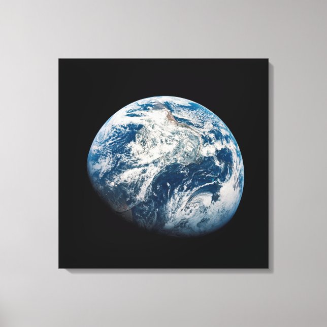 Earth Taken From The Aollo 8 Spacecraft. Canvas Print (Front)