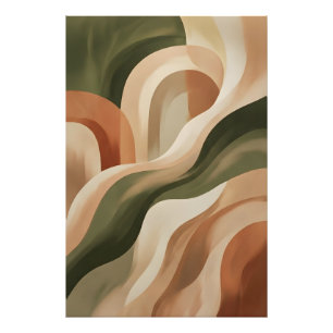 Earth Terracotta Abstract Wall Art Photo Print