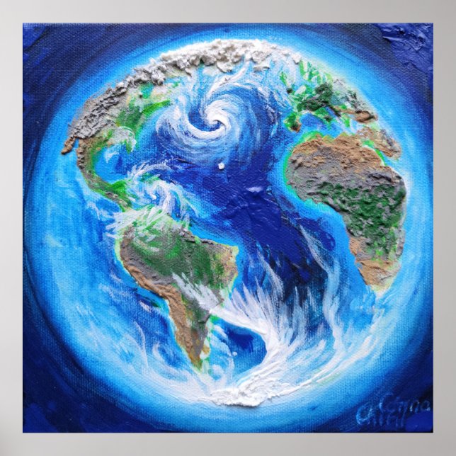 Earth, the blue planet poster (Front)