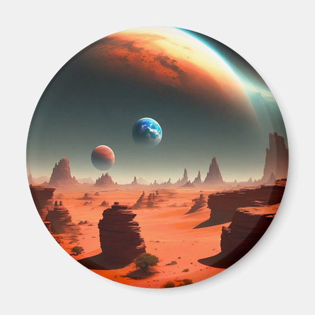 Earth This Is Mars Calling, Fridge Magnet (Front)
