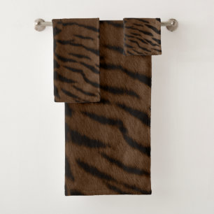Earth Tiger Skin Print Bath Towel Set