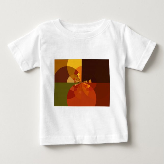 Earth Tone Abstract Colour Art Print Design Baby T-Shirt (Front)