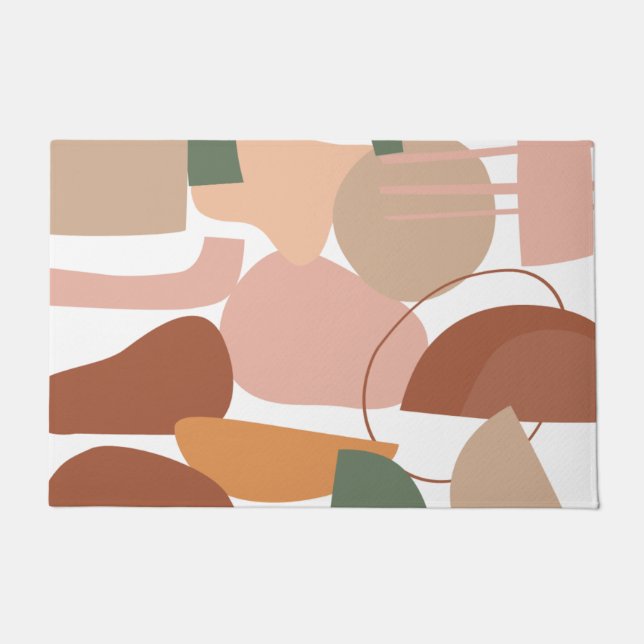 Earth Tone Abstract Pattern Doormat (Front)