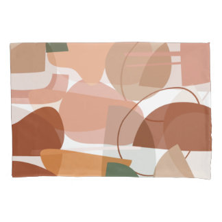 Earth Tone Abstract Pattern Pillowcase