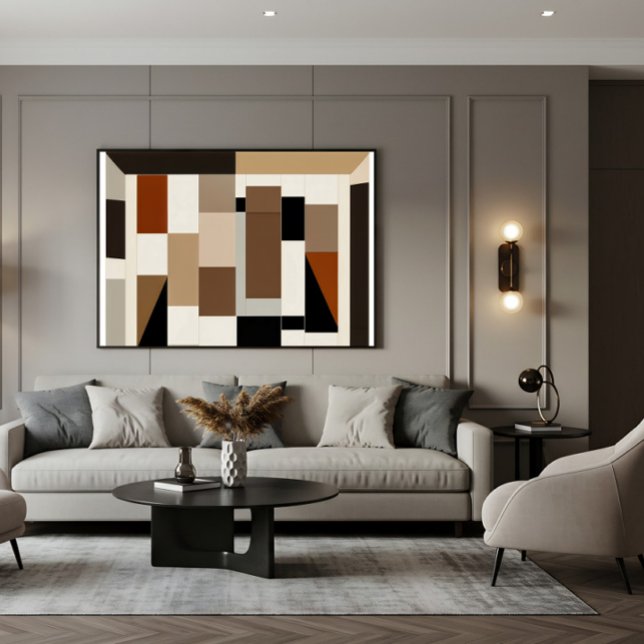 Earth Tone Art Mid-Century Modern Canvas Print (Creator Uploaded)