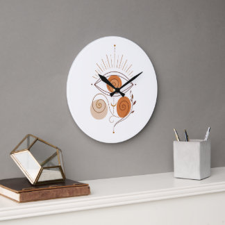 Earth Tone Boho Aesthetics Wall Clock