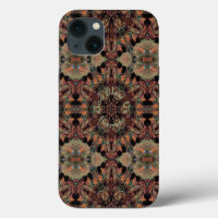 Earth Tone Coral Kaleidoscope Brown & Orange