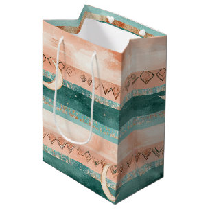 Earth Tone Crescent Moon for Lunar Enthusiasts Medium Gift Bag
