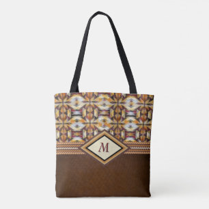 Earth Tone Diamond Tote Bag
