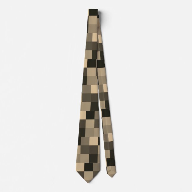 Earth Tone Digital Dazzle Camo Tie (Front)