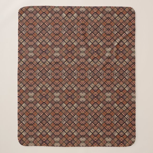 Earth Tone Geometric Blanket (Front)