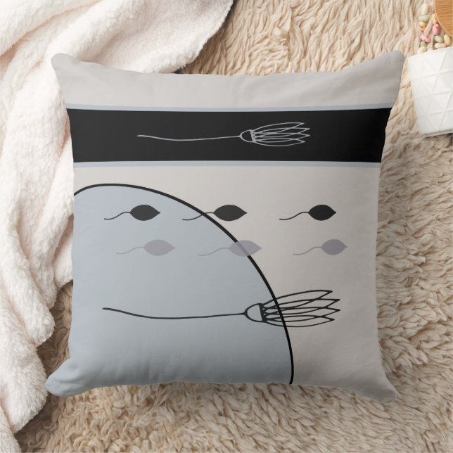 Earth Tone Geometric Floral Boho Throw Pillow (Blanket)