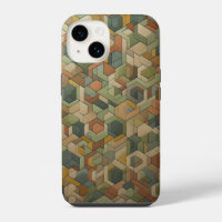 Earth Tone Geometric Hexagon Phone Case - Modern