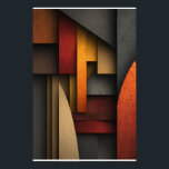 Earth Tone Geometric Layers Abstract Photo Print<br><div class="desc">Overlapping geometric forms in deep charcoal, terracotta, burnt sienna, golden mustard, and soft ochre create a richly textured abstract composition. Sharp edges and subtle concrete-like grain give the shapes depth and tactile realism, while the warm, earthy palette evokes desert rock, aged architecture, layered emotion, and grounded strength. The design balances...</div>