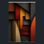 Earth Tone Geometric Layers Abstract Poster<br><div class="desc">Overlapping geometric forms in deep charcoal, terracotta, burnt sienna, golden mustard, and soft ochre create a richly textured abstract composition. Sharp edges and subtle concrete-like grain give the shapes depth and tactile realism, while the warm, earthy palette evokes desert rock, aged architecture, layered emotion, and grounded strength. The design balances...</div>