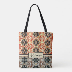 Earth Tone Island Tribal  Tote Bag