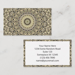Earth Tone Mandala Intricate Geometric Patterns Business Card