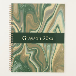 Earth Tone Marble Abstract Planner