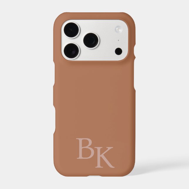 Earth Tone Minimal Personalised Initial Monogram (Back)