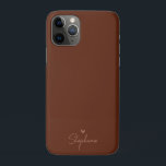 Earth Tone Minimalist Heart Personalised Gift Name Case-Mate iPhone Case<br><div class="desc">This custom boho phone case design features a cute heart and name text with neutral colours. Make one of a kind phone case with your initial / name. It is a cool, unique personalised gift for someone special or for yourself. If you want to change the fonts or position, click...</div>