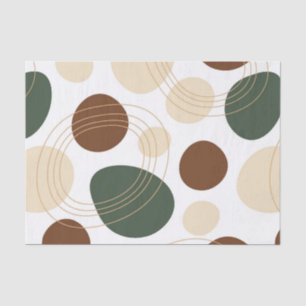 Earth tone organic shapes pattern 2 tissue paper