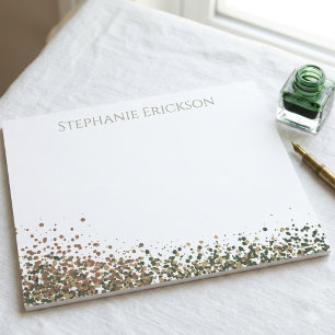 Earth Tone Paint Splatter Abstract Stationary Notepad