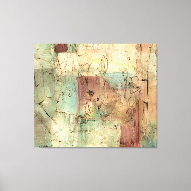 Earth Tone Painting with Cracked Surface Canvas Print (Front)