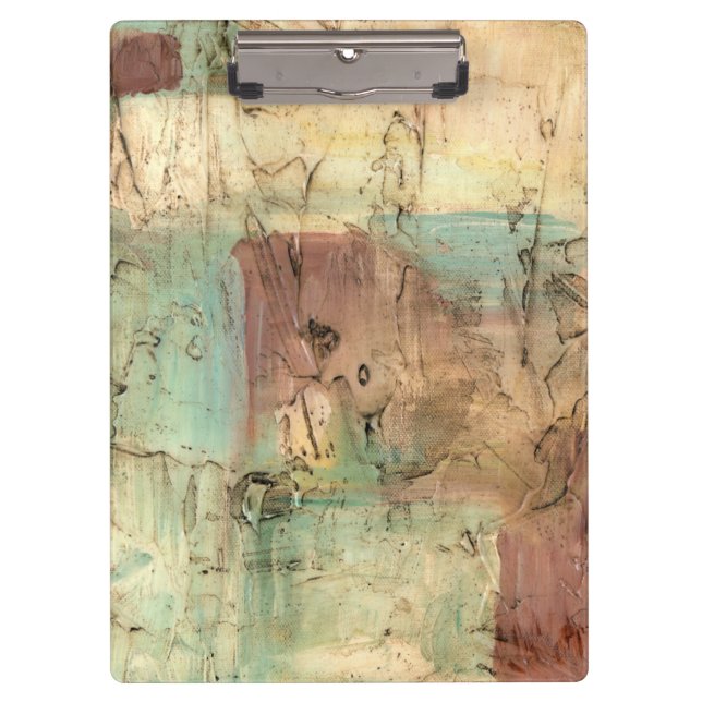 Earth Tone Painting with Cracked Surface Clipboard (Front)