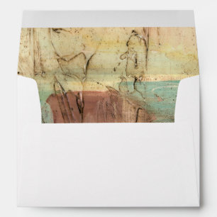 Earth Tone Painting with Cracked Surface Envelope